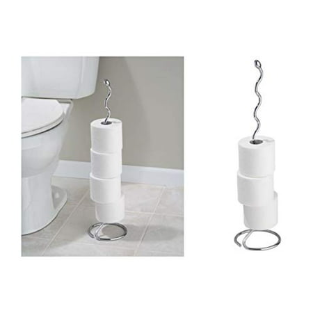 Interdesign Orbinni Spiral Free Standing Toilet Paper Holder Spare Roll Stor